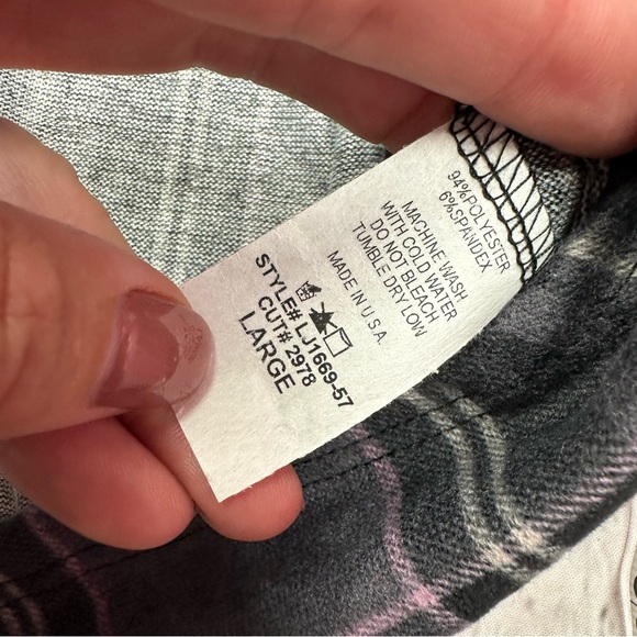 NWT Boutique Purple plaid knit open front cardigan Ivy League dark academia - Picture 6 of 7